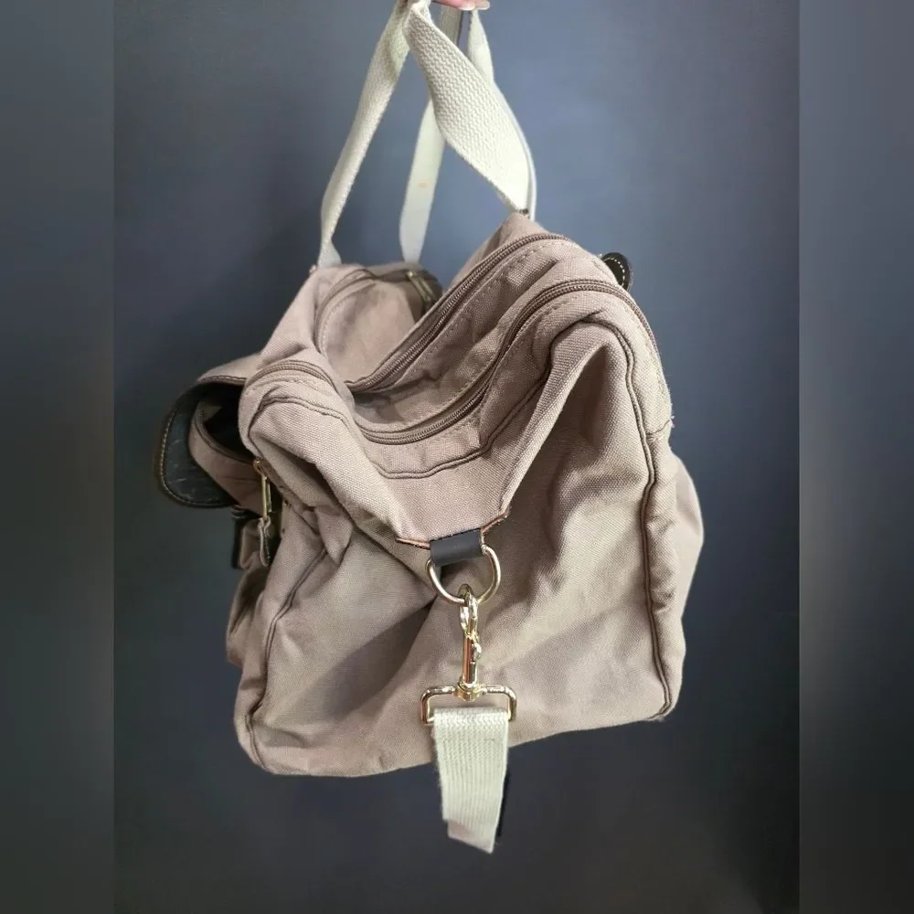 Eddie Bauer Ford Vintage Canvas Travel Duffle Bag